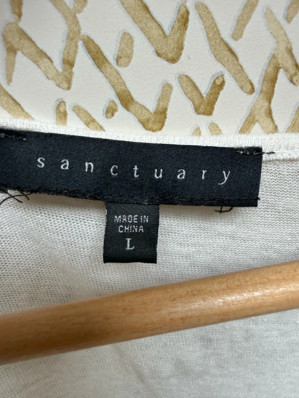 Sanctuary Linen Tee White VNeck Chiffon Hem Pocket Top Relaxed Boho L - Picture 4 of 11